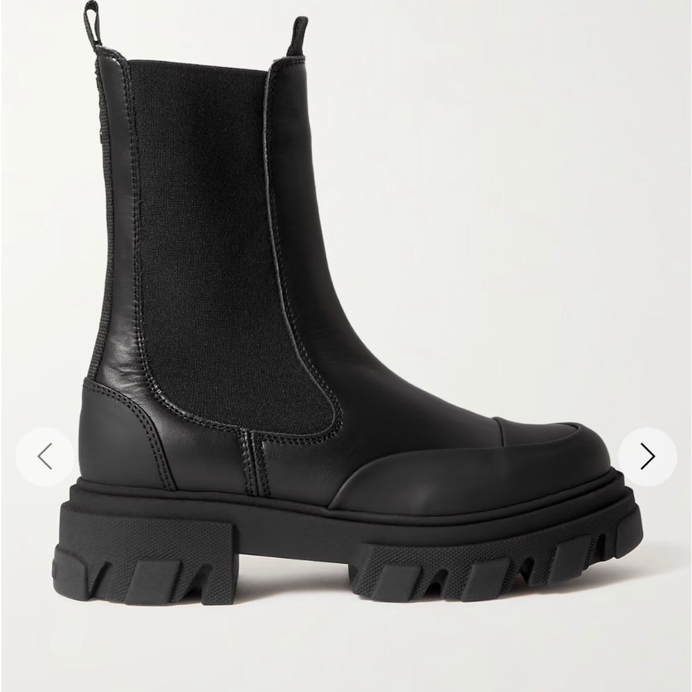 Ganni mid Chelsea boots.
